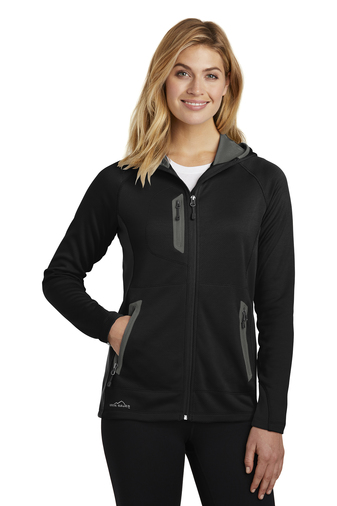 Eddie Bauer Ladies Sport Hooded Full-Zip Fleece Jacket. EB245